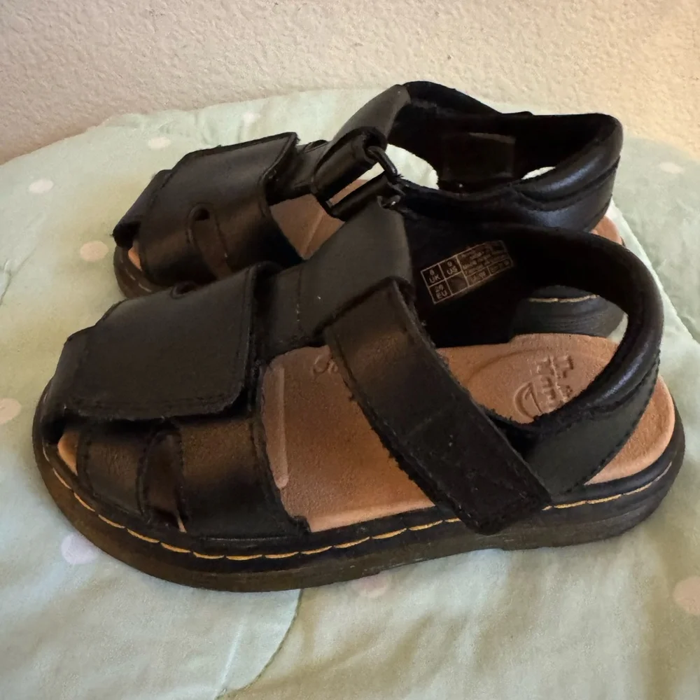 Dr. Martens Black Leather Sandals Toddler size 9